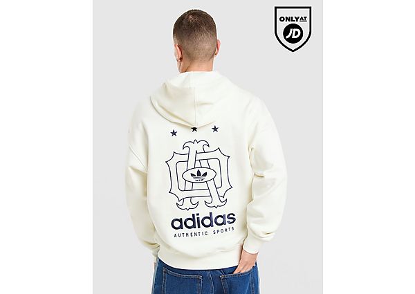 adidas Originals Embroidered Oversized Hoodie white