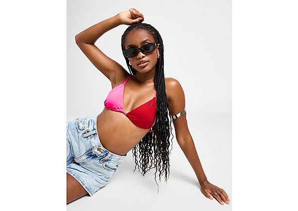 Nike Colour Block Tie Bikini Top pink