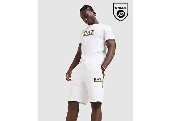 EA7 Emporio Armani Tape Shorts white