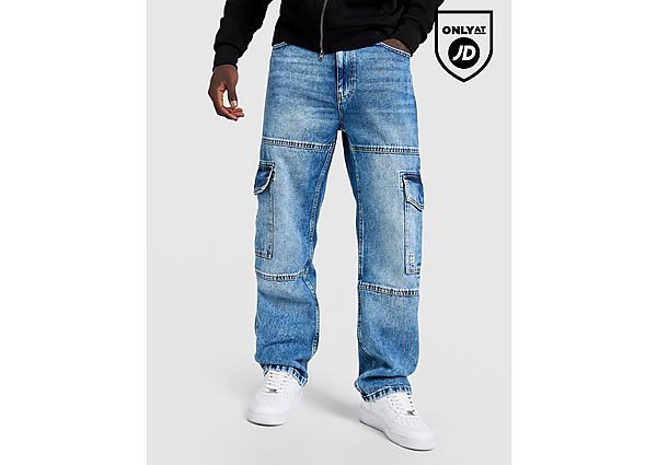 Hoodrich Script Cargo Denim Jeans blue