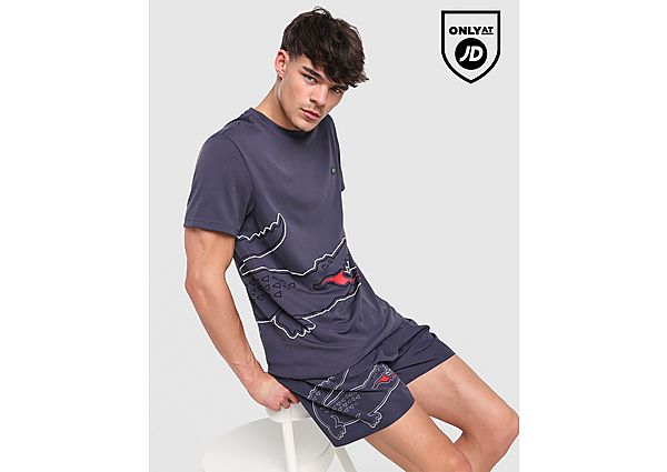 Lacoste Wrap Croc T-Shirt blue