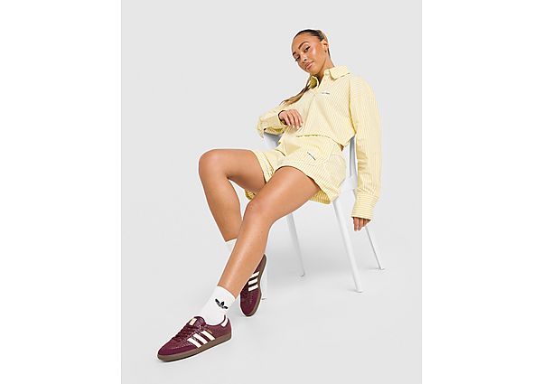 Calvin Klein Striped Poplin Shorts yellow
