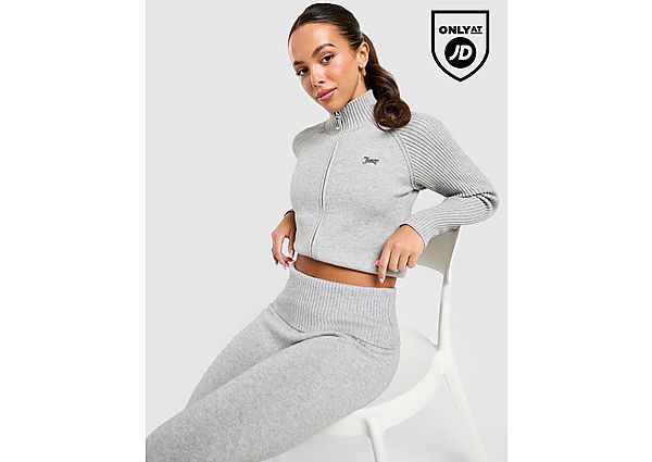JUICY COUTURE Knit Full Zip Track Top grey