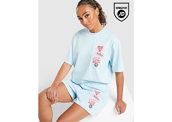 Unlike Humans Patch Shorts blue