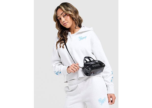 PUMA Hoops Crop Full Zip Hoodie grey