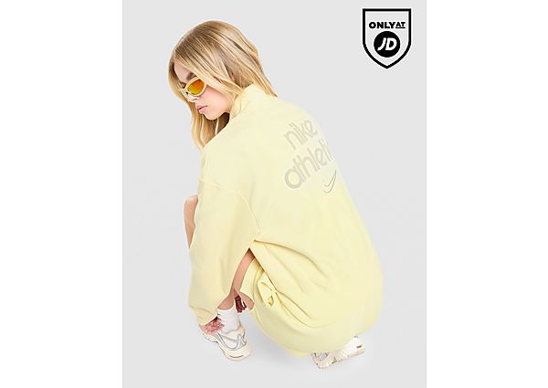 Nike Graphic Swoosh Fleece 1/4 Zip Top yellow
