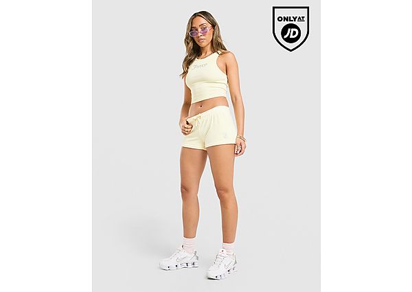 JUICY COUTURE Micro Velour Shorts yellow