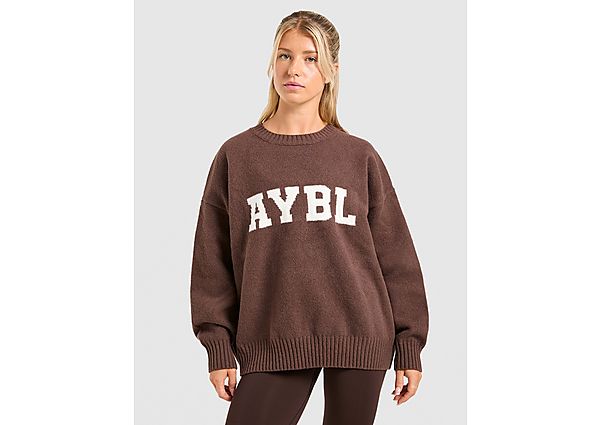 AYBL Varsity Knitted Crew Sweatshirt brown