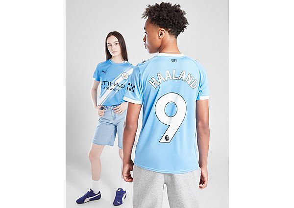PUMA Manchester City FC 25/26 Haaland #9 Home Shirt Jnr blue