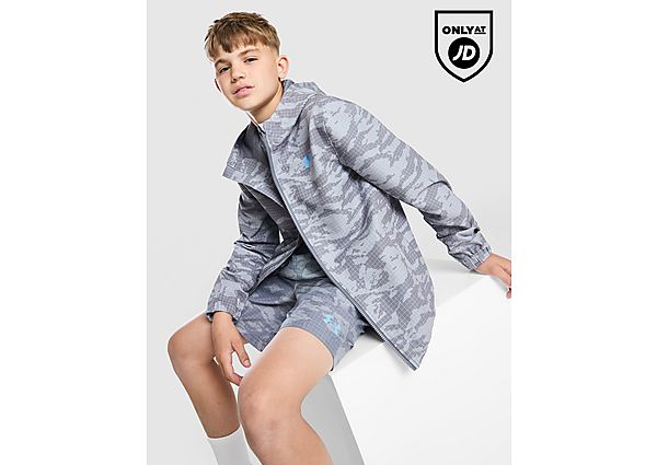 Under Armour All Over Print Camo Windbreaker Juniot grey