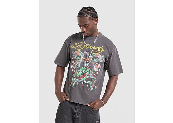 Ed Hardy Battle Drag T-Shirt grey