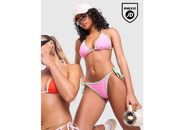 Unlike Humans Heat Triangle Bikini Bottoms pink