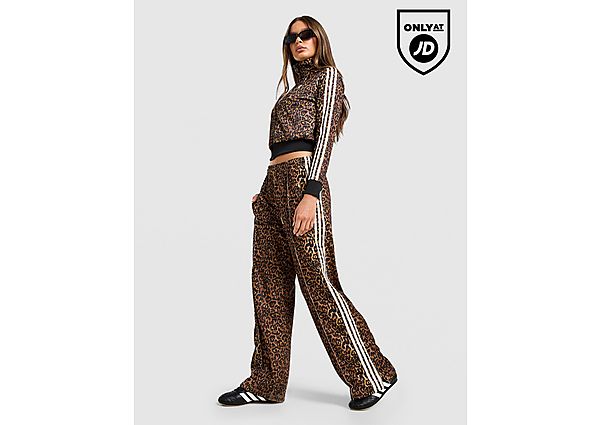 adidas Originals All Over Leopard Print Oversized Track Pants Multi Coloured
