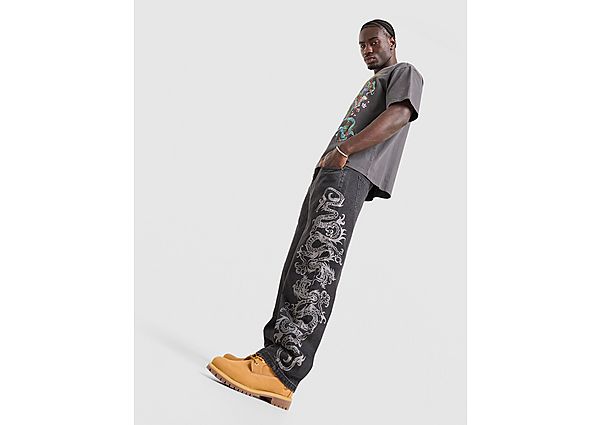 Ed Hardy Tonal Dragon Jeans black