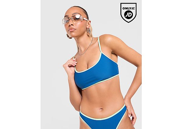 Unlike Humans Scoop Bikini Top blue
