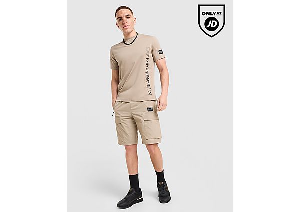 EA7 Emporio Armani Badge Woven Cargo Shorts brown
