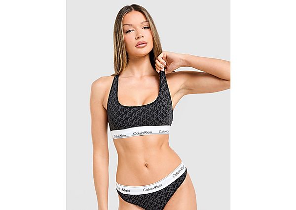 Calvin Klein Underwear Modern Cotton All Over Print Bralette black