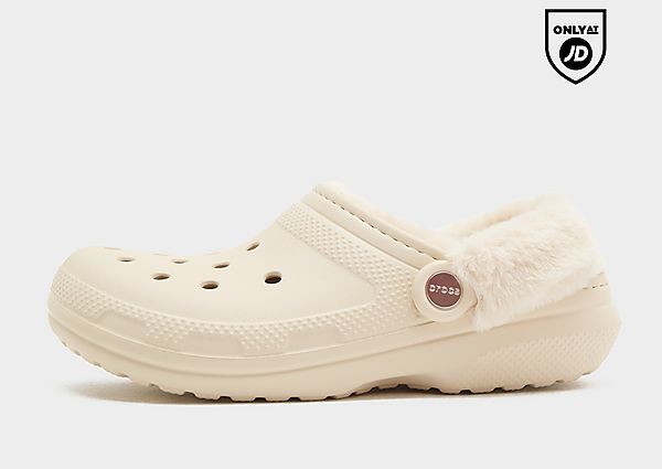 Crocs Lined Fuzz Strap Clog white