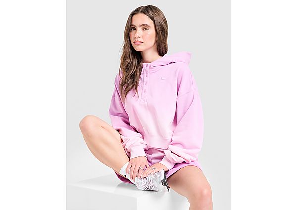 Nike Phoenix Dip Dye Cropped Hoodie pink