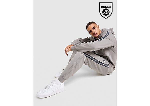 EA7 Emporio Armani Tape Large Logo Joggers grey
