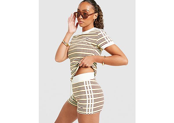 adidas Originals Towel Stripe Micro Shorts yellow